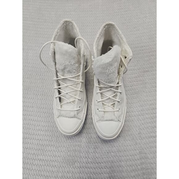 Converse Womens Size 10 Chuck Taylor Street Warmer Ripple High Top White - Picture 2 of 10